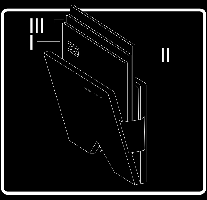 Position frequently used cards at the front or back of the wallet for rapid access